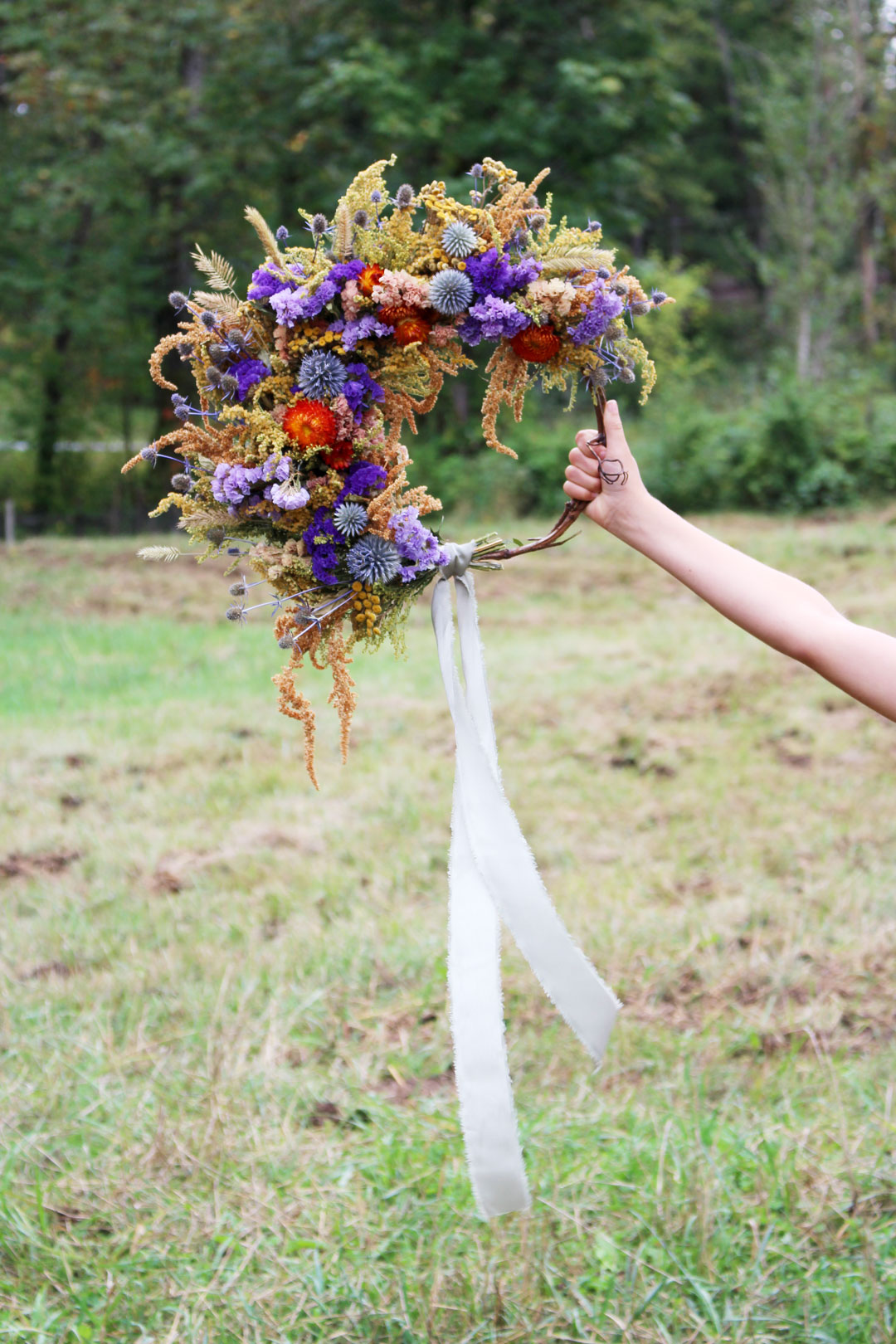 Dried wreaths are a beautiful way to warm up indoor spaces